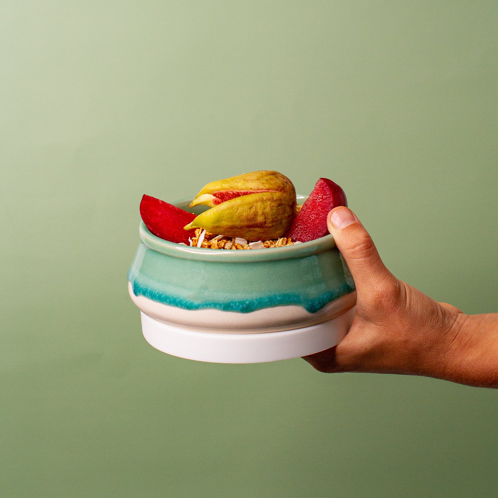 Glossy Green Ceramic Bowl