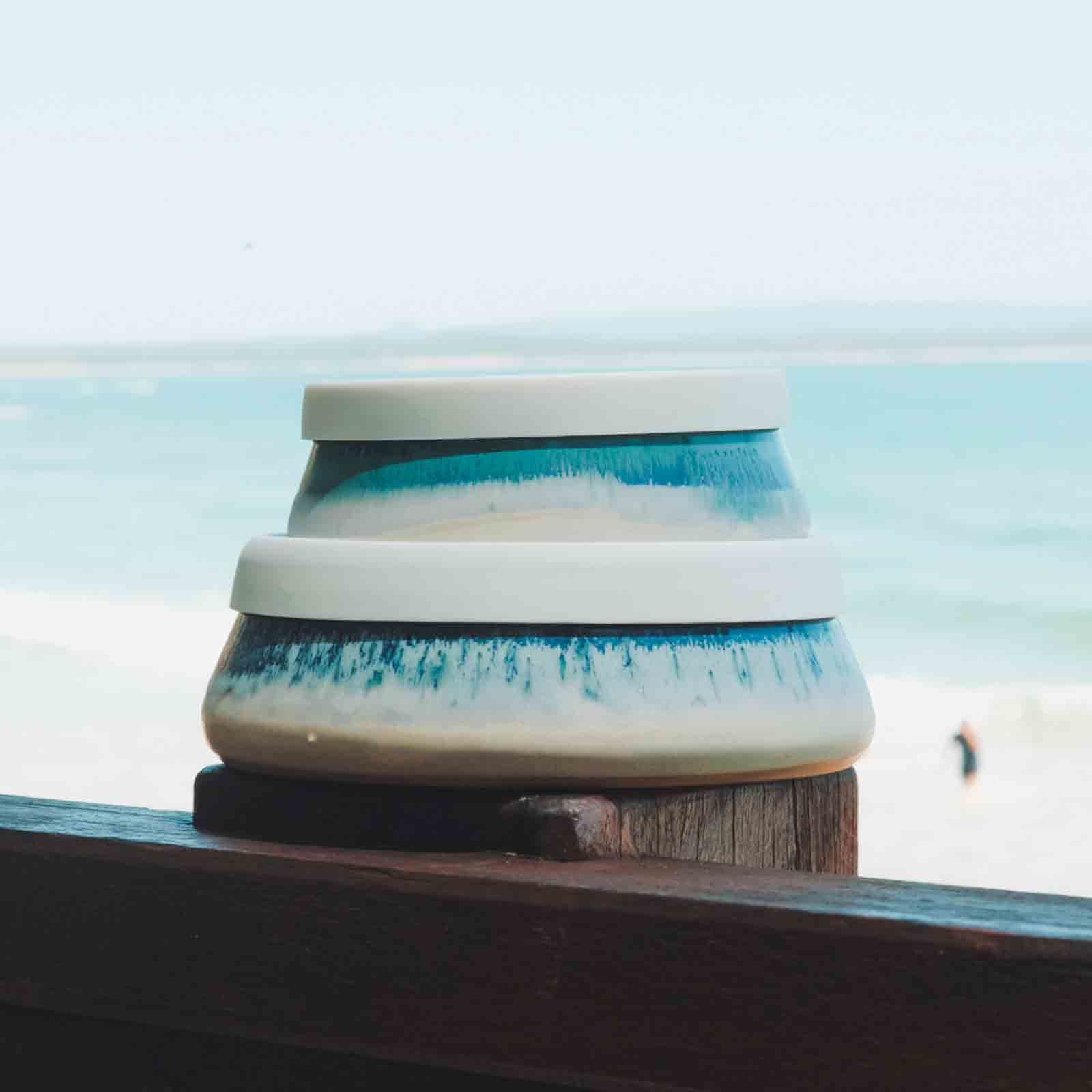 Ocean Blue Lunch Container Small and Large