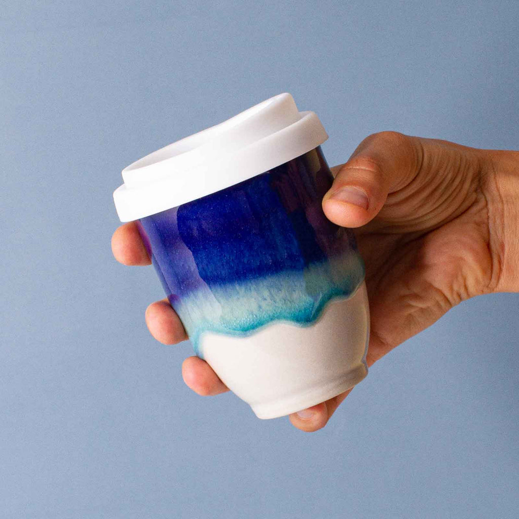 Blue Ceramic Cup 8oz