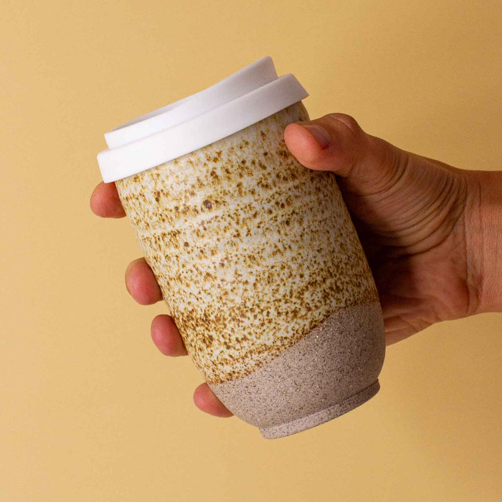 Sandy Ceramic takeaway coffee cup 12oz