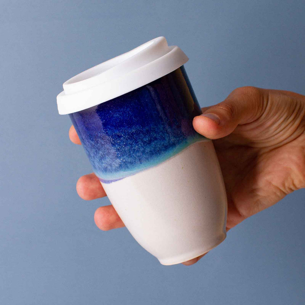 Blue Ceramic Cup 12oz