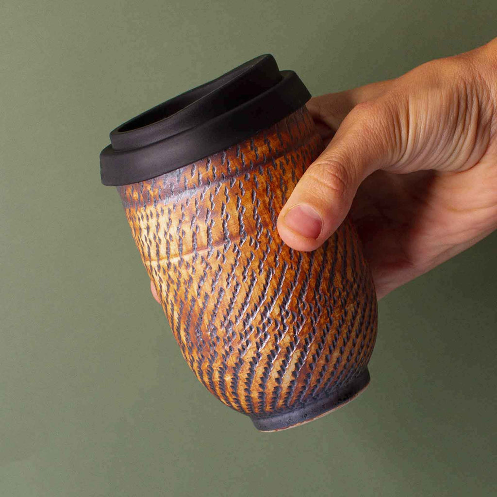 Pottery For The Planet Reusable Coffee Cup Rustic 12oz