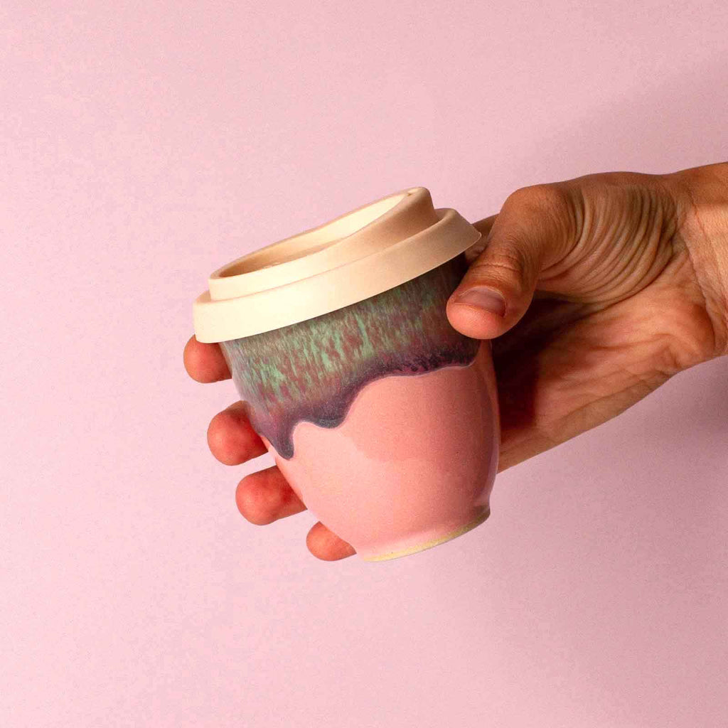 Pink Flamingo Reusable Coffee cup 6oz