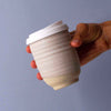 White Ceramic Keep Cup Ripple 8oz