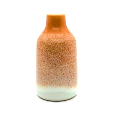 Orange and White Bud Vase