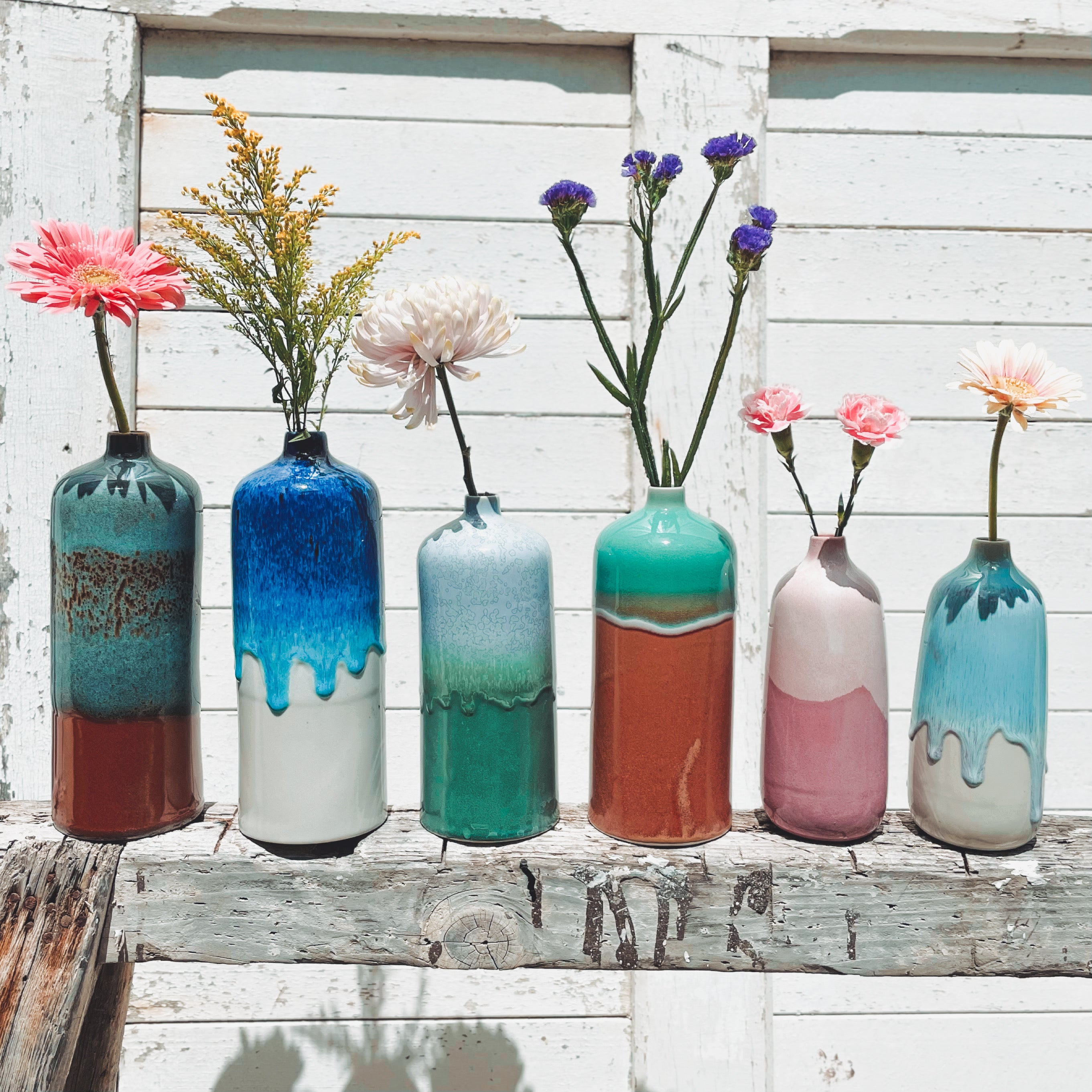 Medium range of ceramic vases