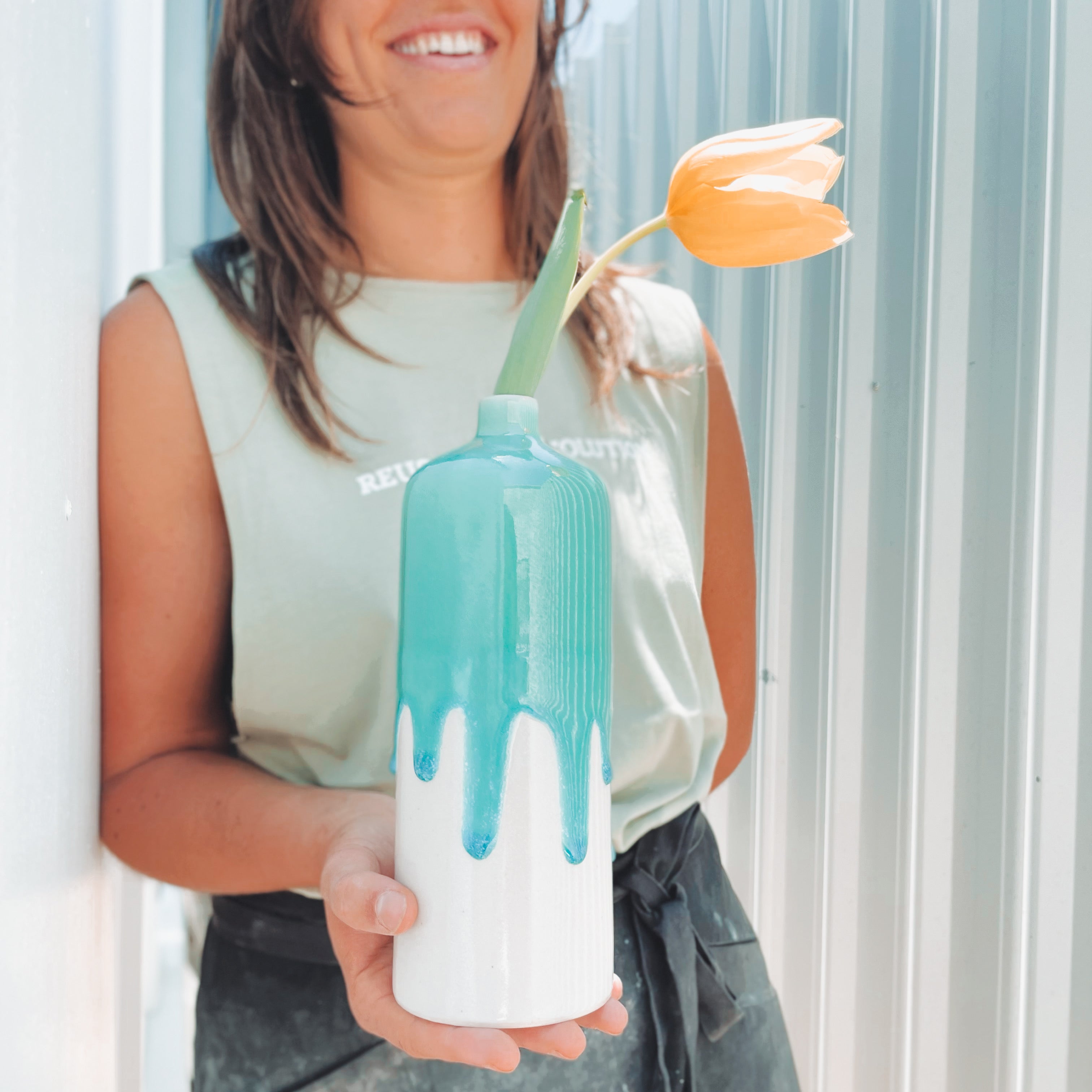 Glacier Ceramic vase